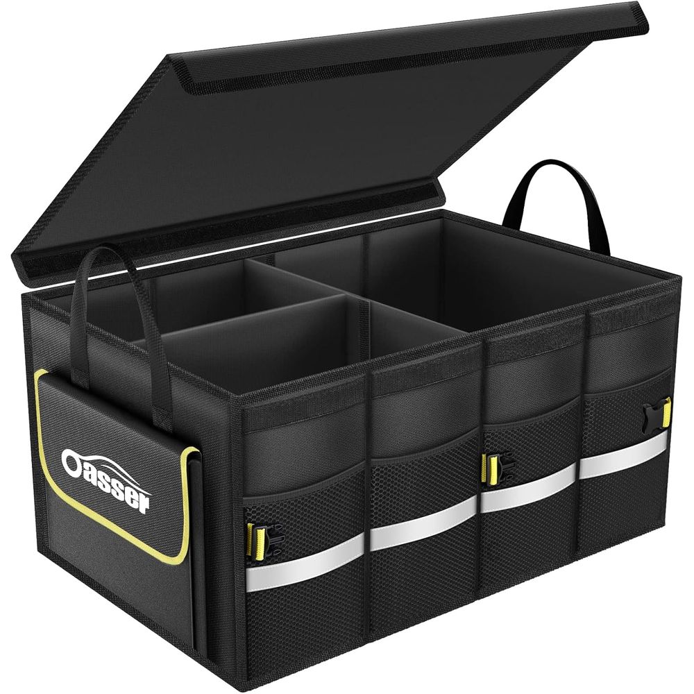 Car Trunk Organizer - Car Trunk Organizer, 3 Comparents Collapsible