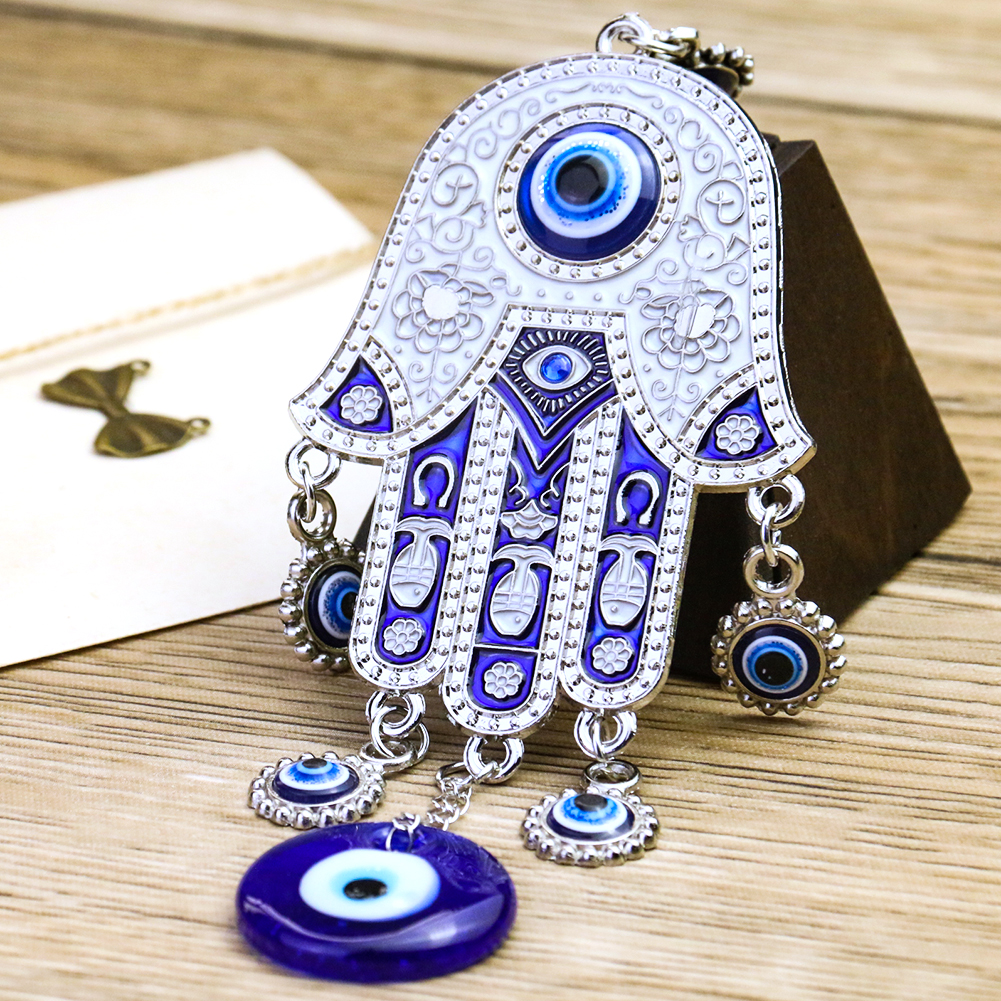 Car Accessories Evil Eye - Muslim Hamsa Fatima Palm Turkish Blue