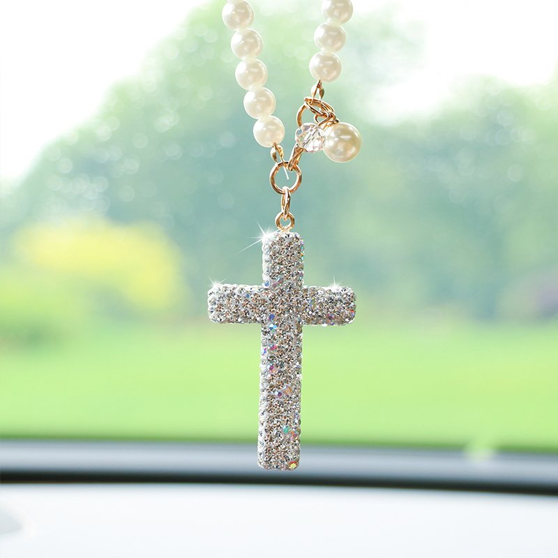 Creative diamond studded cross - Car Accessories Evil Eye 리뷰 및 가격