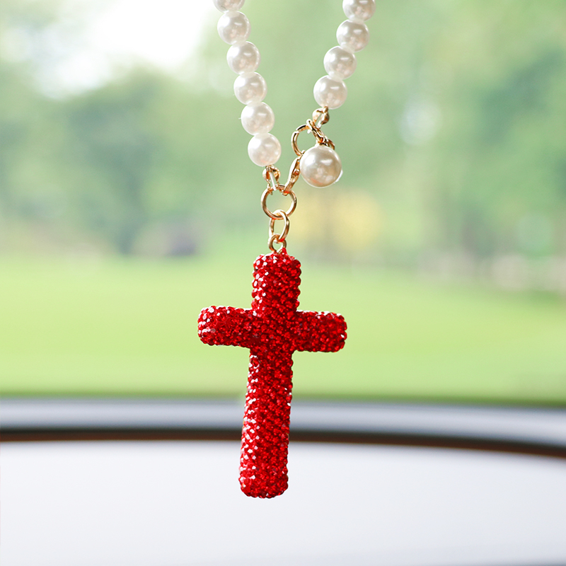 Creative diamond studded cross - Car Accessories Evil Eye 리뷰 및 가격