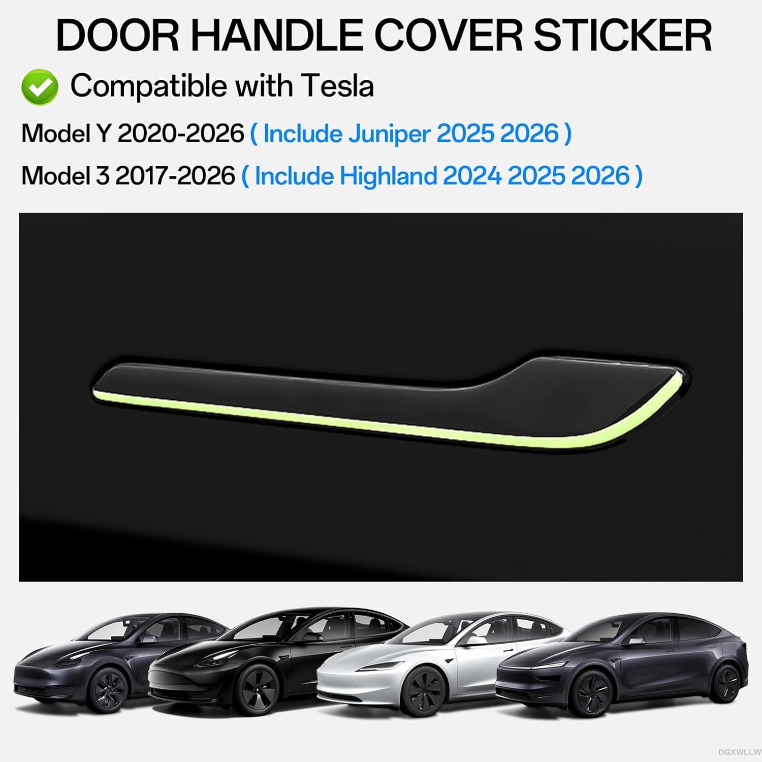 For Tesla Car Sticker Model 3  - Car Door Handle Protector 리뷰 및 가격