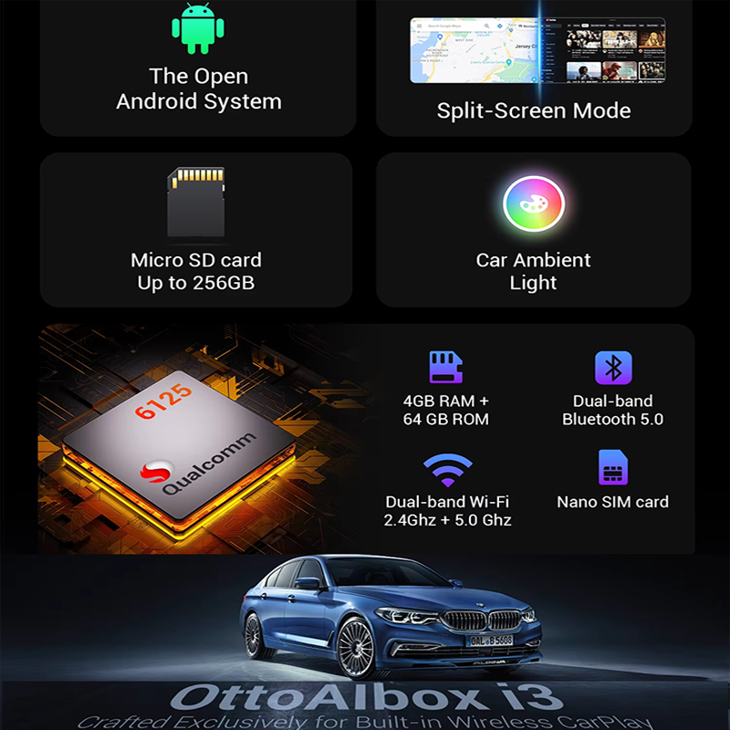 OTTOCAST i3 Carplay Ai Box Wir - Car Accessories Youtube 리뷰 및 가격