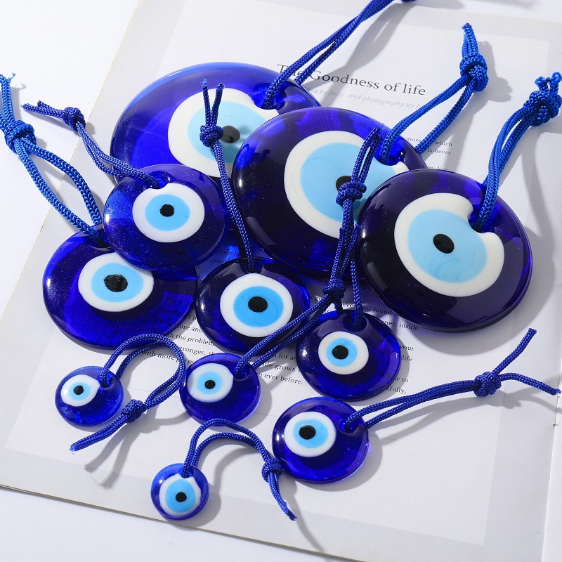 1pc Lucky Eye Glass Blue Turki - Car Accessories Evil Eye 리뷰 및 가격