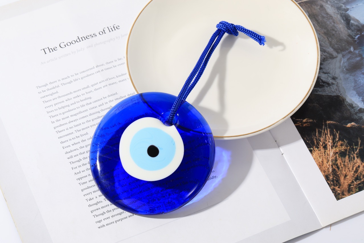 1pc Lucky Eye Glass Blue Turki - Car Accessories Evil Eye 리뷰 및 가격