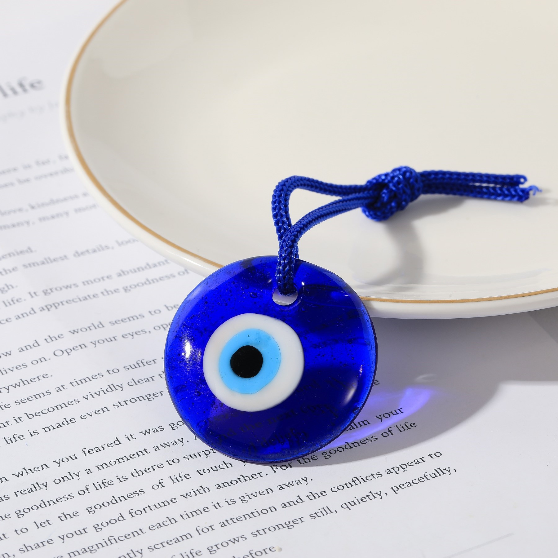 1pc Lucky Eye Glass Blue Turki - Car Accessories Evil Eye 리뷰 및 가격