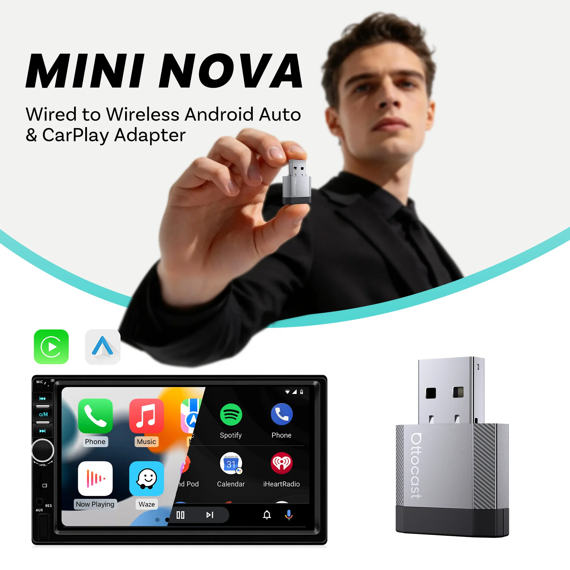 OTTOCAST Mini Nova Wired to Wi - Car Accessories Youtube 리뷰 및 가격
