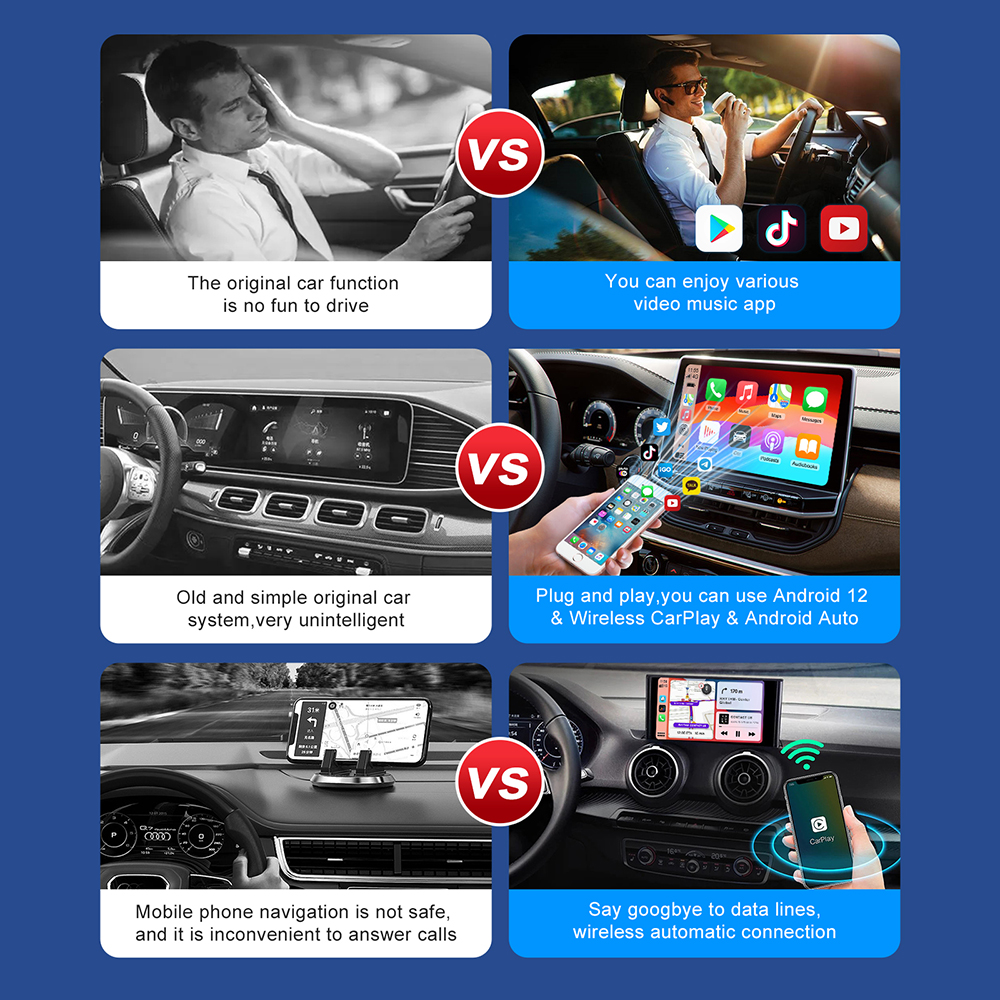 New 3 in 1 Wireless Carplay&An - Car Accessories Youtube 리뷰 및 가격
