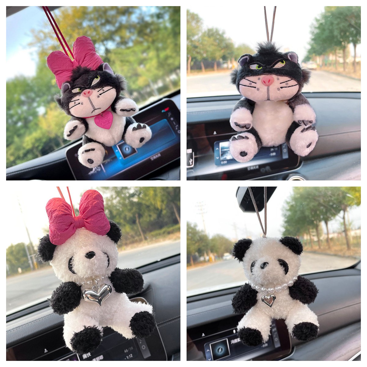 New Cute Lucy Cat Car Pendant  - Car Accessories Evil Eye 리뷰 및 가격