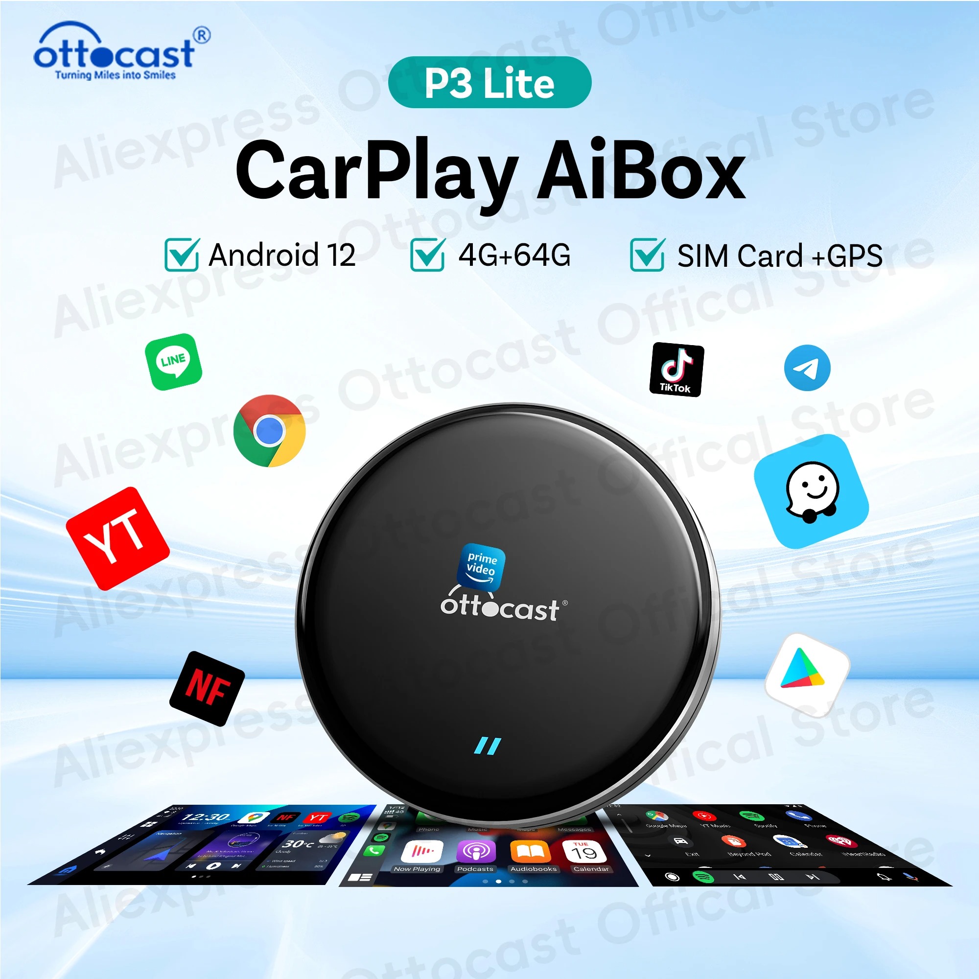 OTTOCAST New P3 Lite OttoAiBox - Car Accessories Youtube 리뷰 및 가격