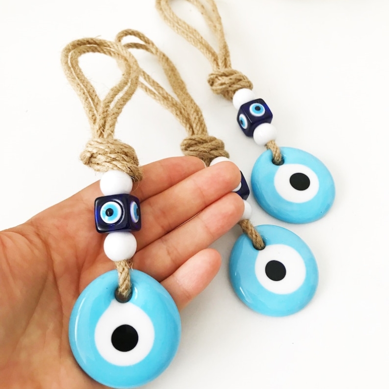 Evil Eye Handmade Braided Rope - Car Accessories Evil Eye 리뷰 및 가격