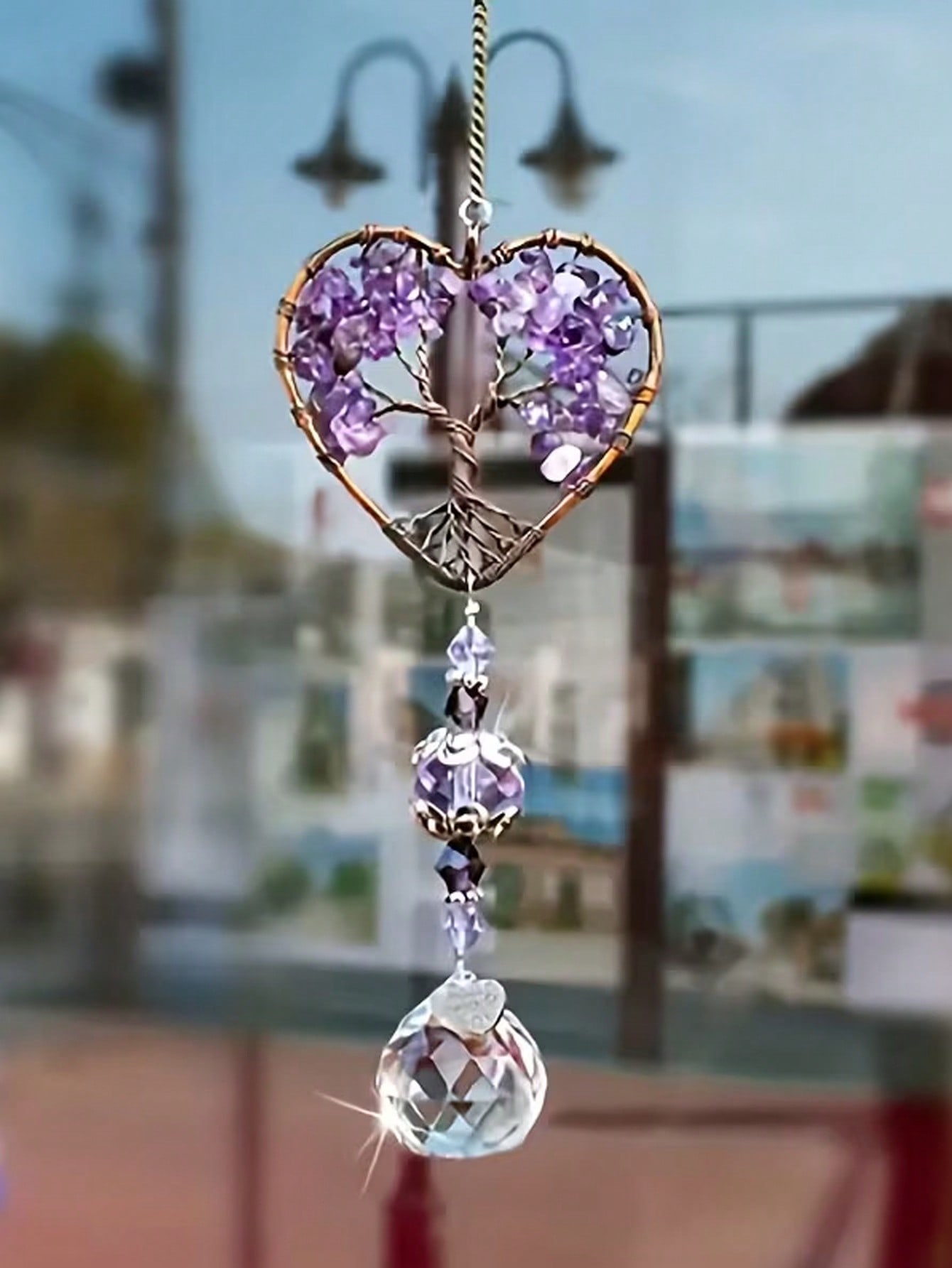 Heart Amethyst Tree of Life Ca - Car Accessories Evil Eye 리뷰 및 가격
