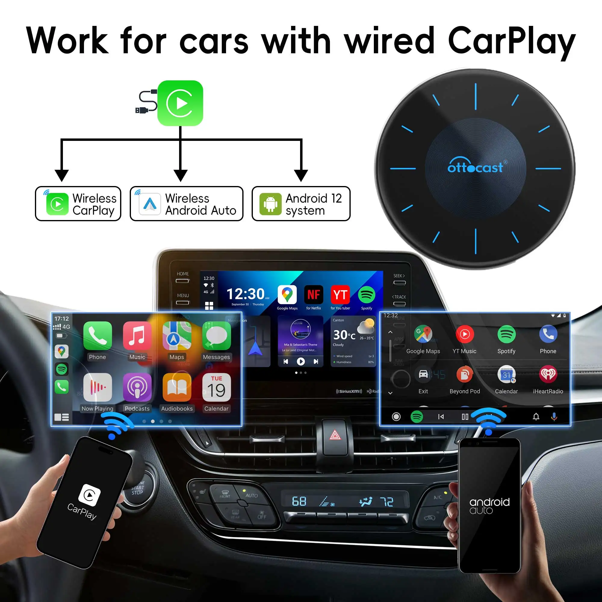 OTTOCAST P3 AI Box Android TV  - Car Accessories Youtube 리뷰 및 가격