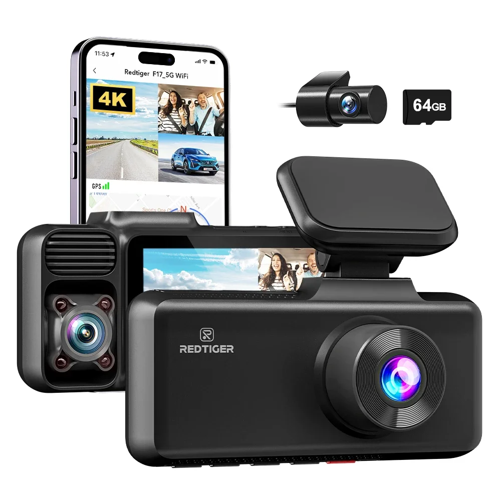 Redtiger F17 4K 3 Channel Nigh - Rear Camera For Car 리뷰 및 가격