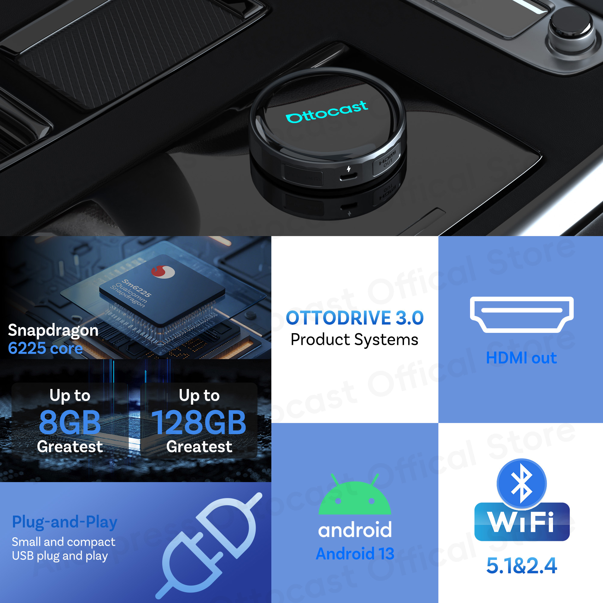 OTTOCAST P3 PRO AI Box Smart S - Car Accessories Youtube 리뷰 및 가격