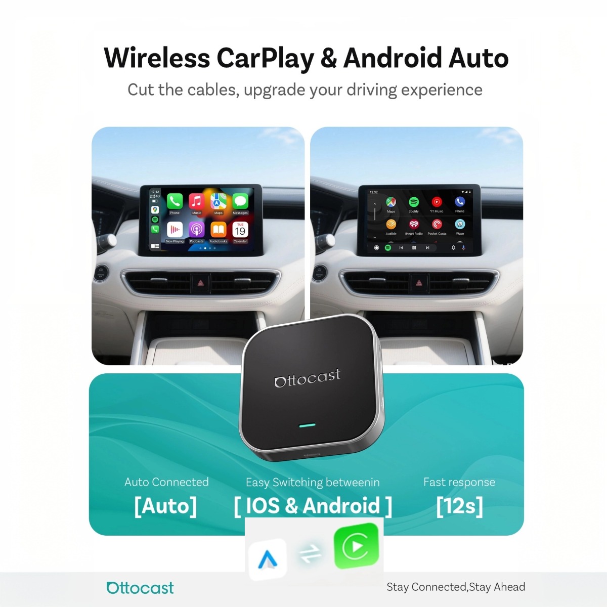 Ottocast  E2 AI Box Wireless C - Car Accessories Youtube 리뷰 및 가격