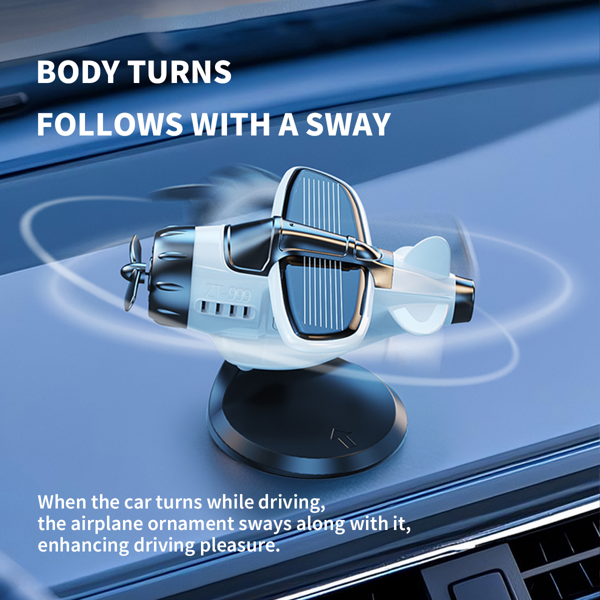 Motor Solar Airplane Ornaments - Car Accessories For Interior 리뷰 및 가격
