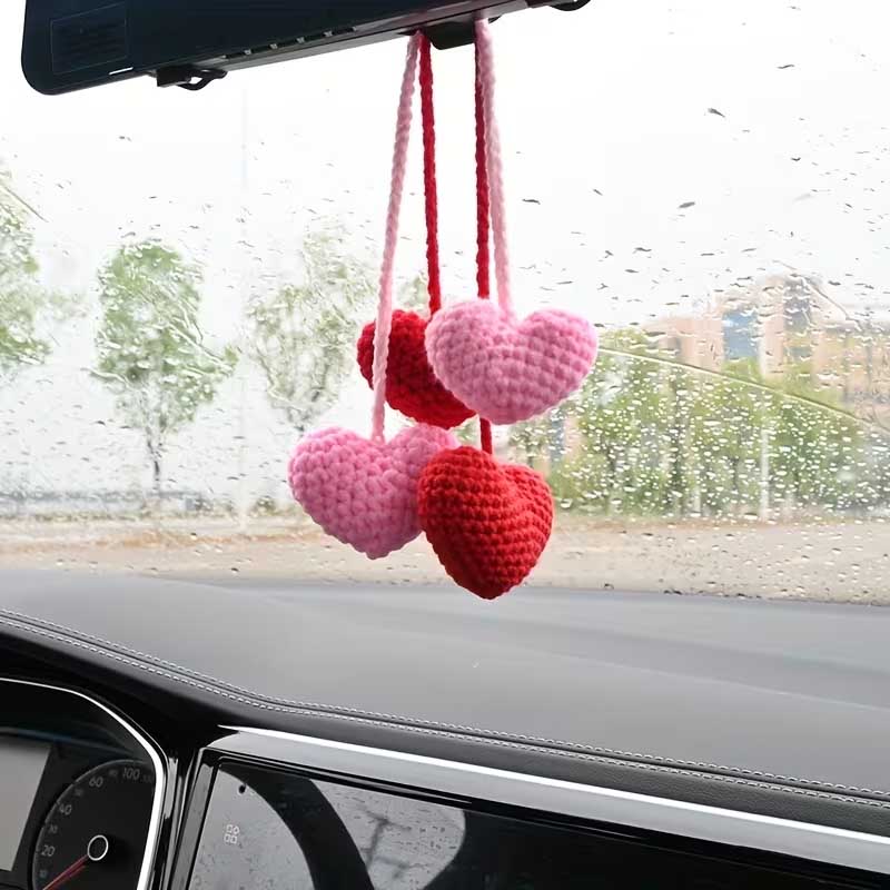 1pc handmade crocheted love pe - Car Accessories Evil Eye 리뷰 및 가격