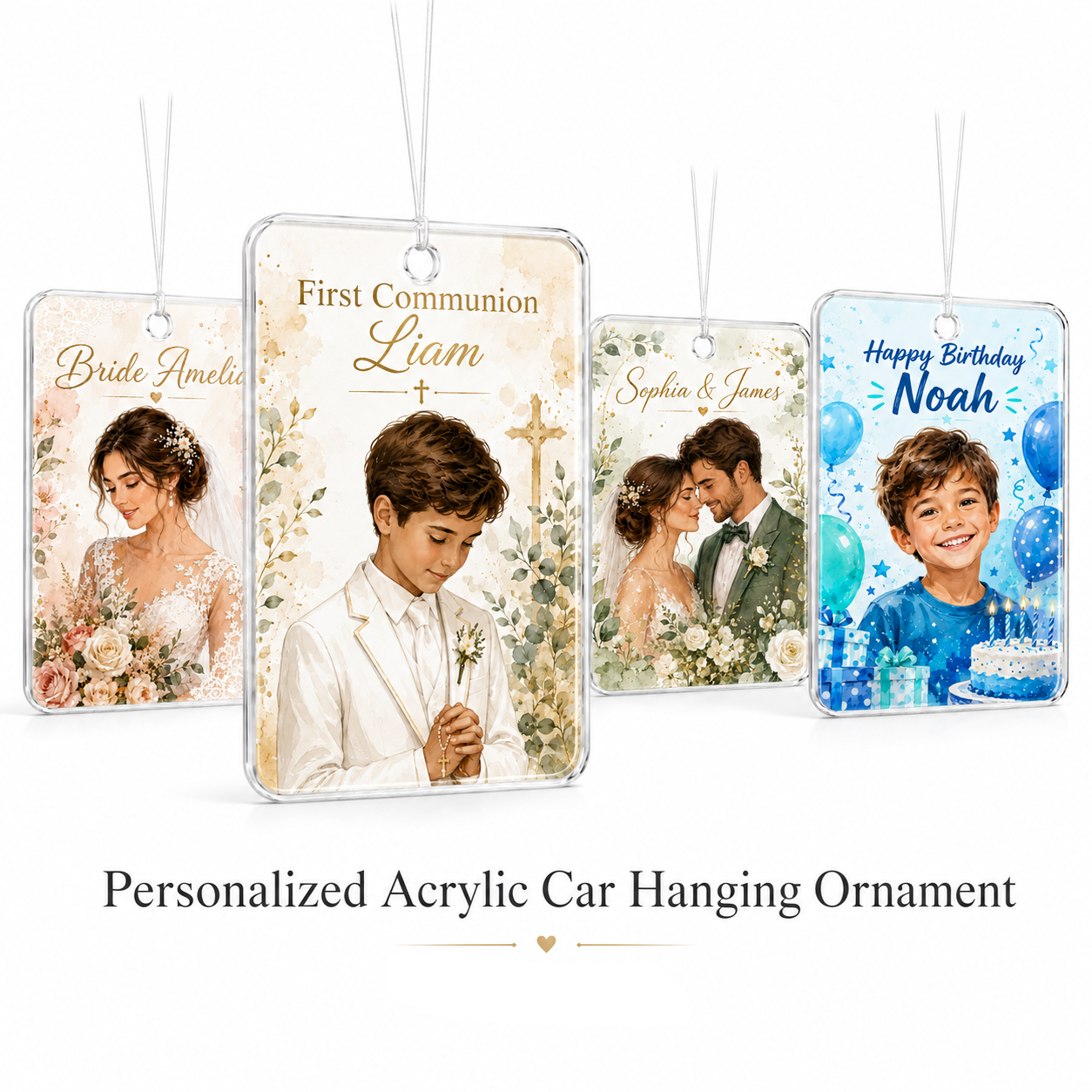 2D Flat, Custom Photo Car Hang - Car Accessories For Interior 리뷰 및 가격