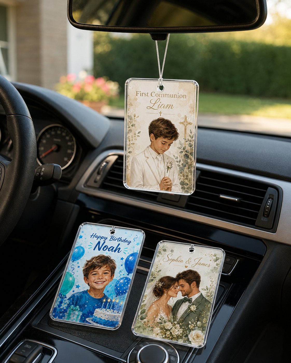 2D Flat, Custom Photo Car Hang - Car Accessories For Interior 리뷰 및 가격