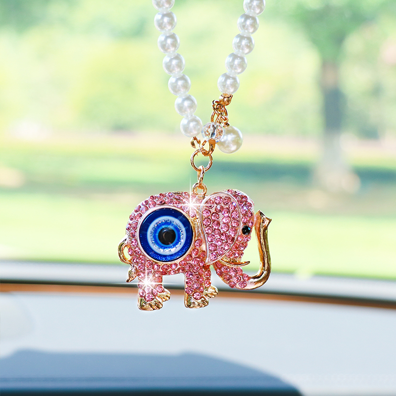 Creative Rhinestone Elephant C - Car Accessories Evil Eye 리뷰 및 가격