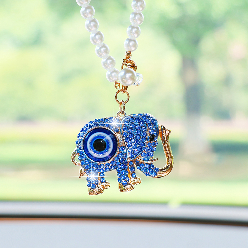 Creative Rhinestone Elephant C - Car Accessories Evil Eye 리뷰 및 가격