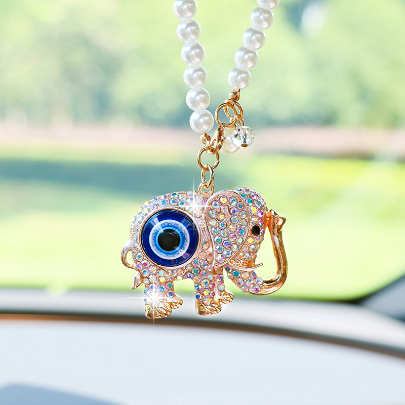 Creative Rhinestone Elephant C - Car Accessories Evil Eye 리뷰 및 가격