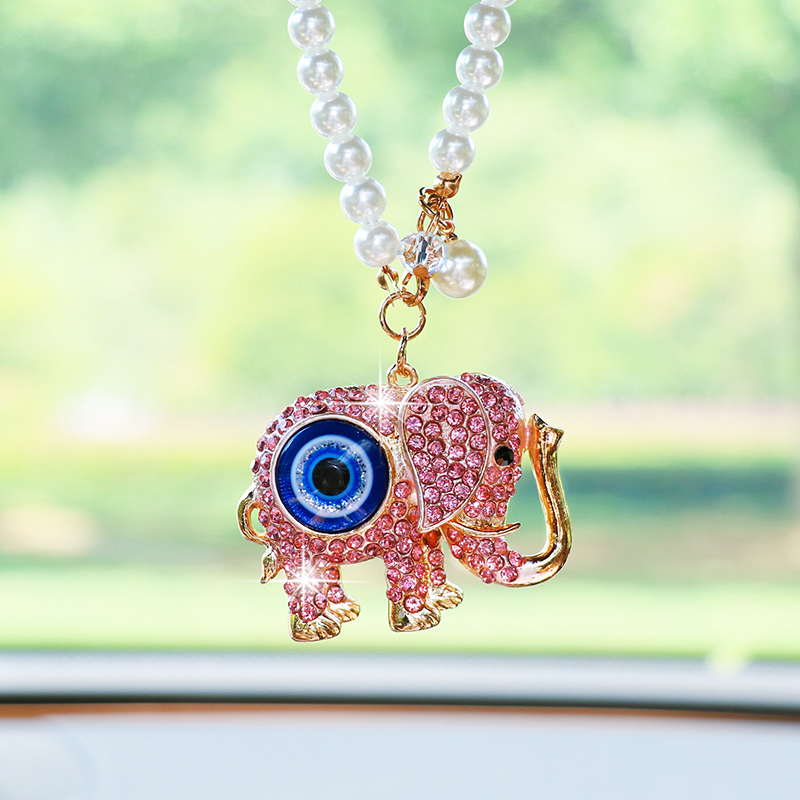 Creative Rhinestone Elephant C - Car Accessories Evil Eye 리뷰 및 가격