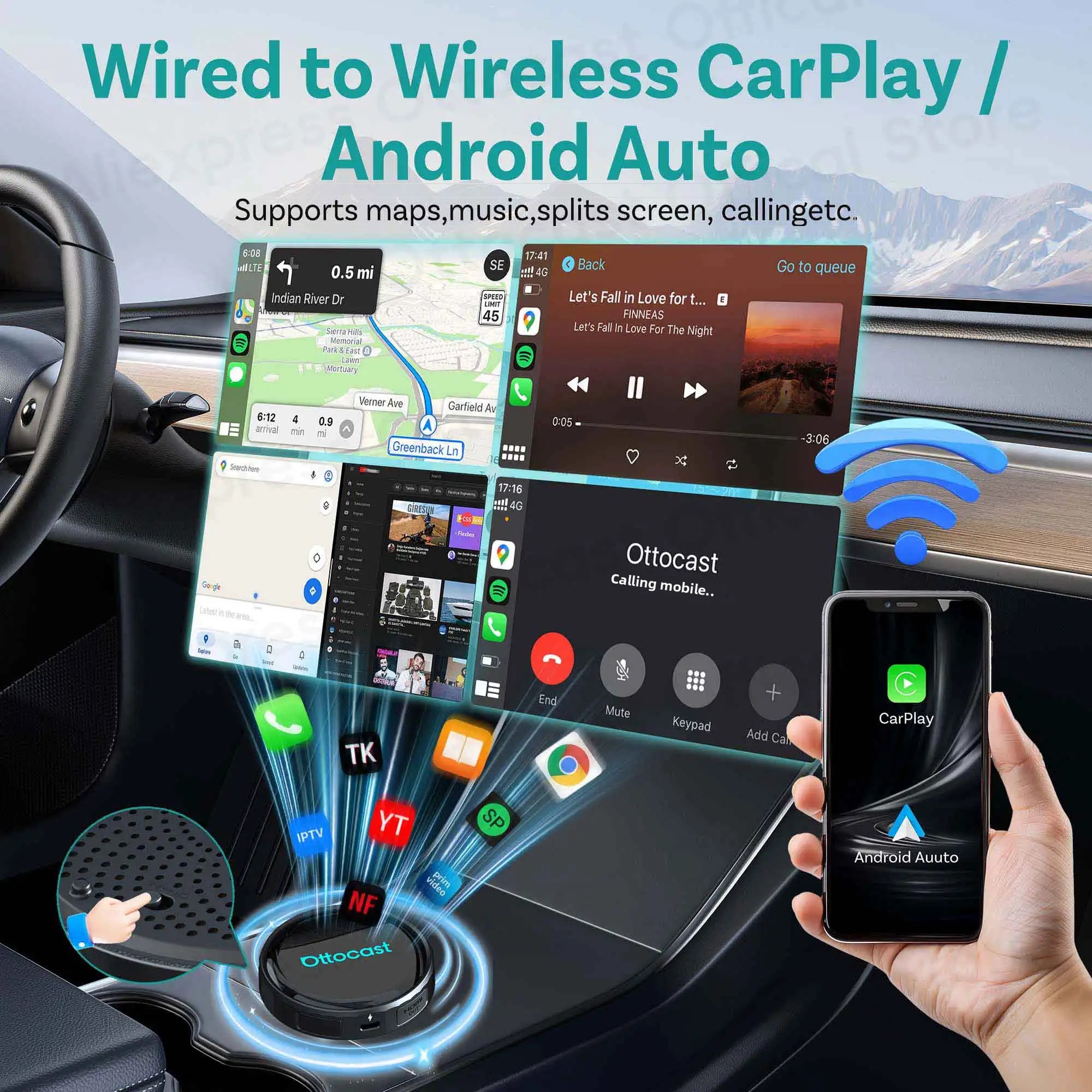 OTTOCAST P3 PRO AI Box Android - Car Accessories Youtube 리뷰 및 가격